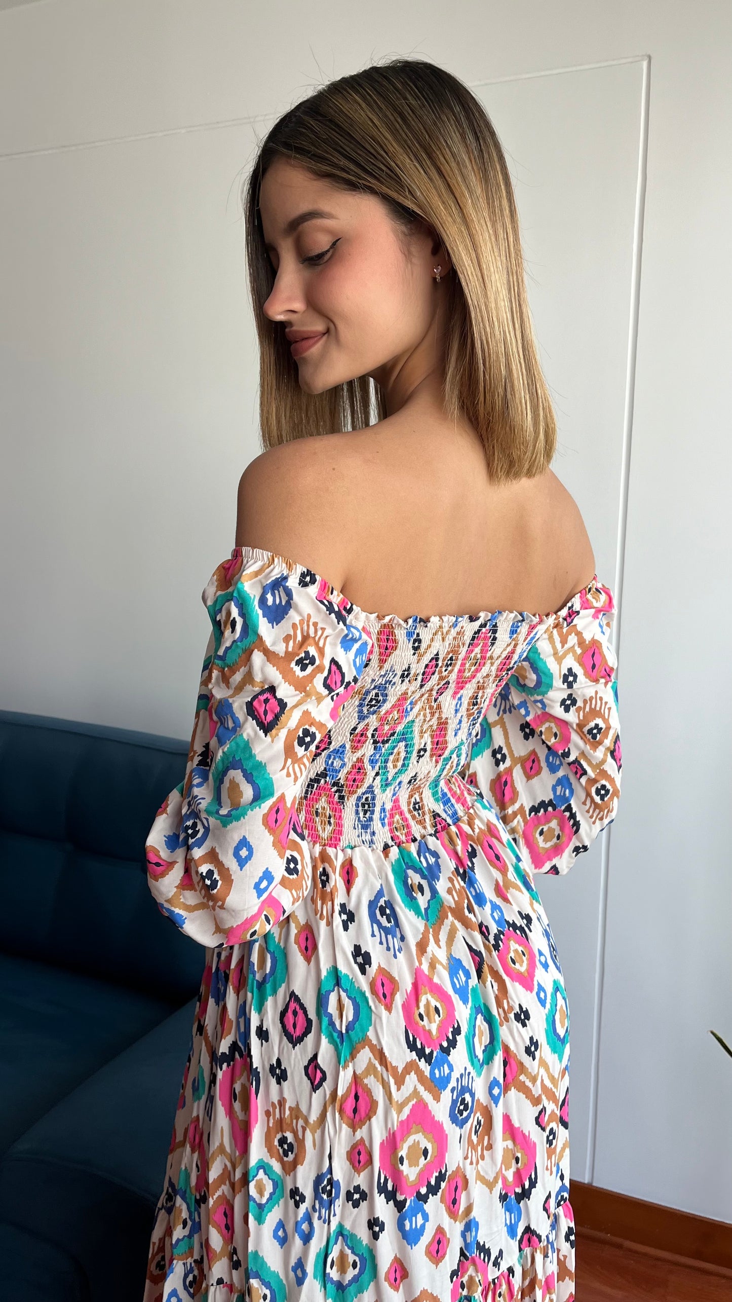 Vestido Leticia print boho